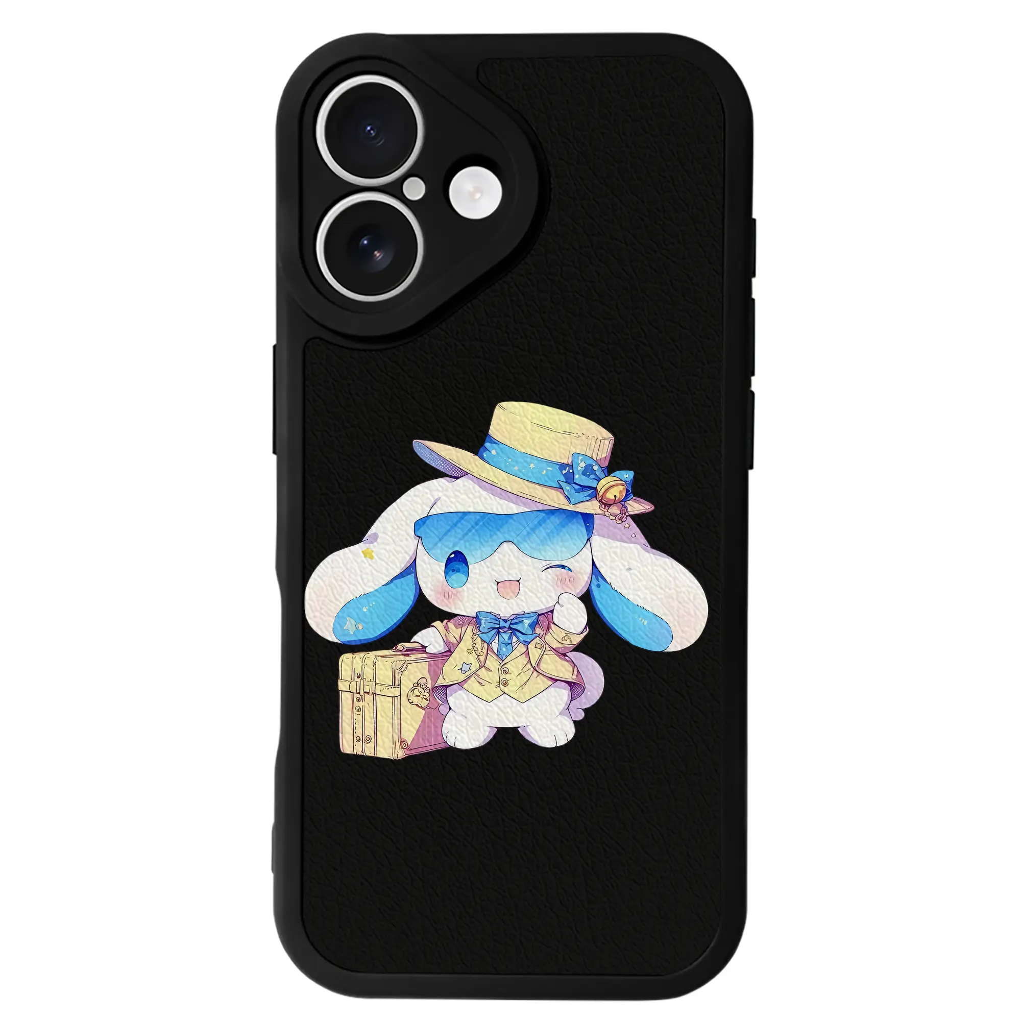 サンリオ グッズ,シナモロール - IPhone 16シリーズ対応 ・ シリコンスマホケース ・ レザー調 ・ 高精度フィット ・ 耐衝撃 ・ ワイヤレス充電対応 ・ 精密カット